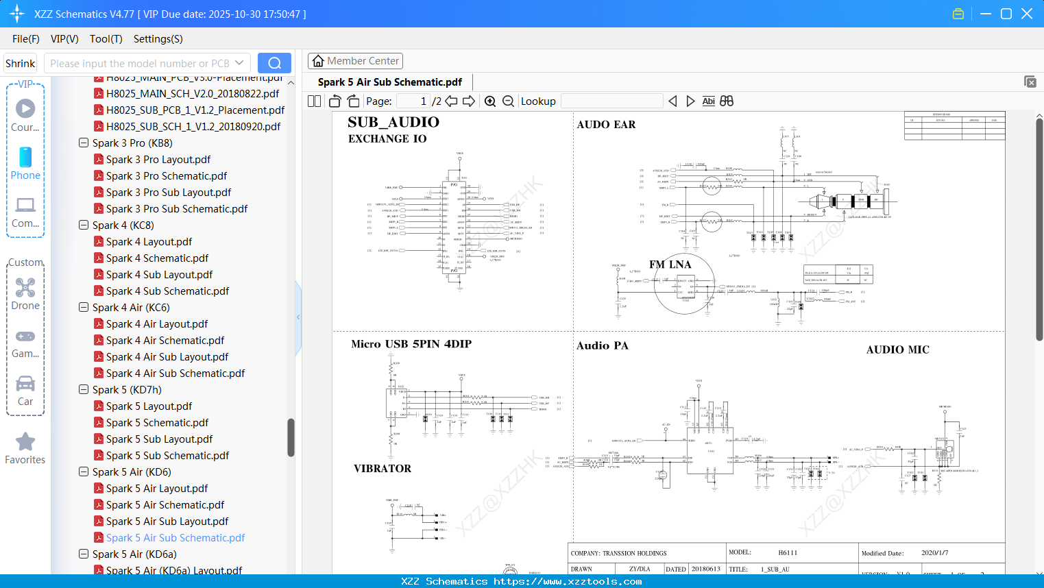 Tecno Spark 5 Air Sub Schematic